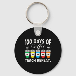 100日のコーヒーアンプ;カオス100日学校茶 キーホルダー