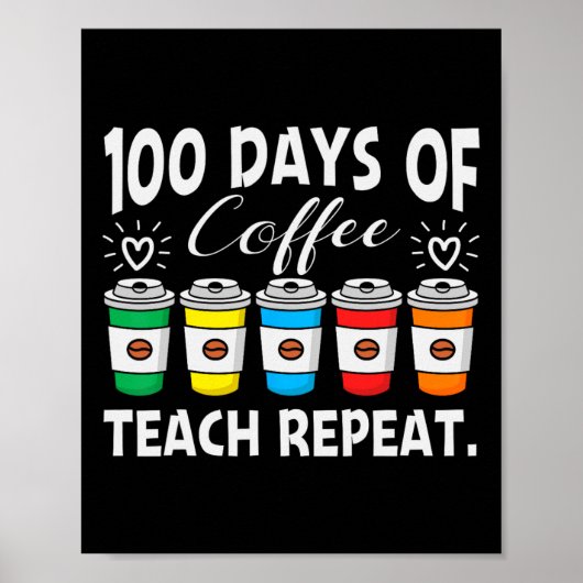 100日のコーヒーアンプ;カオス100日学校茶 ポスター (正面)