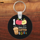 100日のコーヒーアンプ; chaos - 100th day school t キーホルダー (正面)