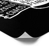 100日のコーヒーカオスおもしろい先生ティー ポスター (角)