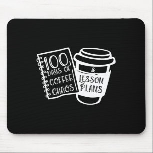 100日のコーヒーカオスおもしろい先生ティー マウスパッド