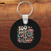 100日のコーヒーカオスシャツ100日目 キーホルダー (正面)