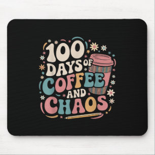 100日のコーヒーカオスシャツ100日目 マウスパッド
