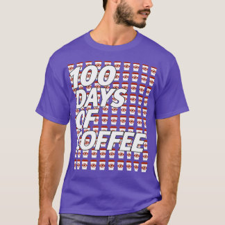 100日のコーヒー学校先生Cofの100日目 Tシャツ