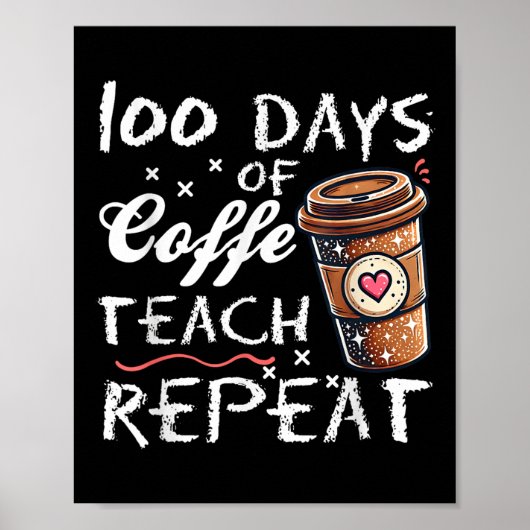 100日のコーヒ教えーリピーター100日学校 ポスター (正面)
