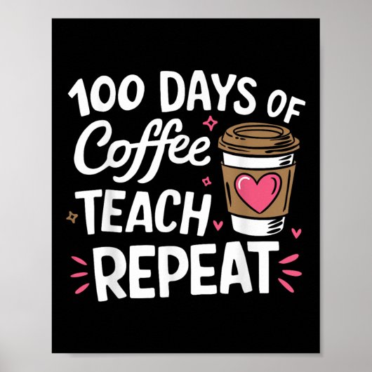 100日のコーヒ教えーリピーター100日学校 ポスター (正面)
