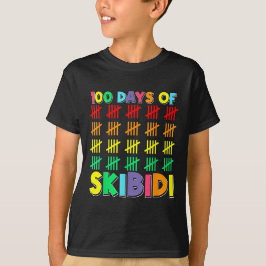 100日のスクジビ幸せ100日目 Tシャツ (正面)