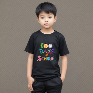 100日のスクールキッズTシャツ100日より明るい Tシャツ
