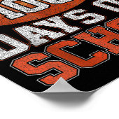 100日のスクールサッカー100日目の少年のための子供 ポスター (角)