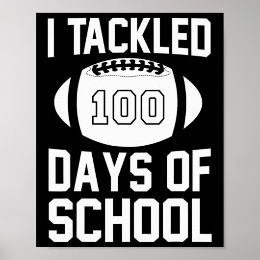100日のスクールサッカー100日目の少年のための子供 ポスター (正面)