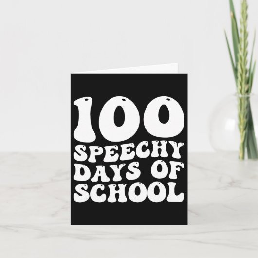 100日のスピーチセラピーハッピー100日 カード (正面)