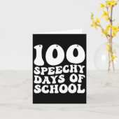 100日のスピーチセラピーハッピー100日 カード (黄色い花)