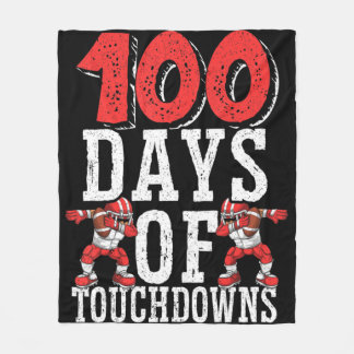 100日のタッチダウンサッカー100日の学校 フリースブランケット