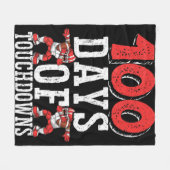 100日のタッチダウンサッカー100日の学校 フリースブランケット (正面(横))