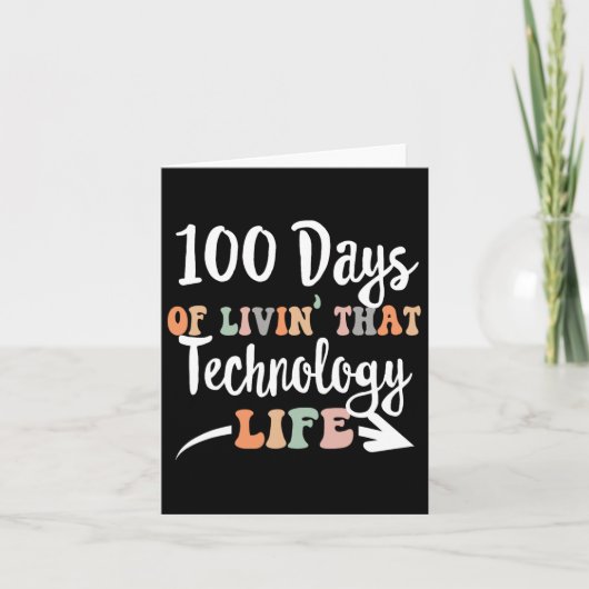 100日のテクノロジ100Th Day Of School For Tec カード (正面)