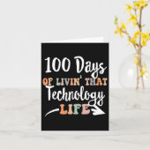 100日のテクノロジ100Th Day Of School For Tec カード (黄色い花)