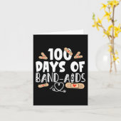 100日のバンドエイズ – 学校ナース100日のs カード (黄色い花)