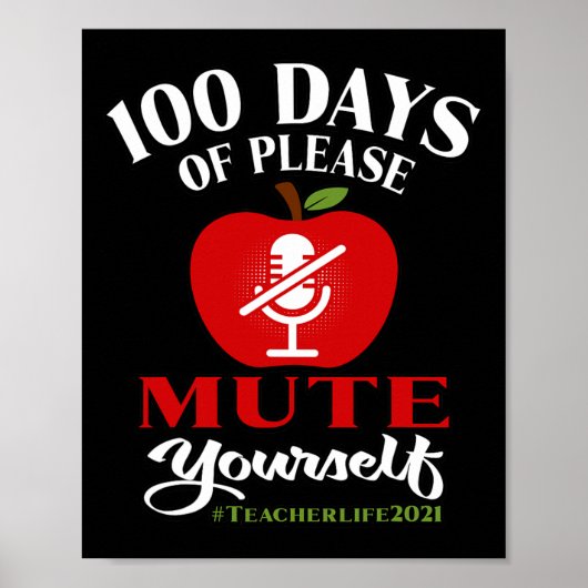 100日のバーチャルスクール先生ミュート ポスター (正面)