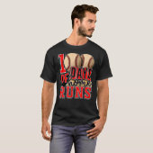 100日のホーム走野球ファン選手の学生 Tシャツ (正面フル)