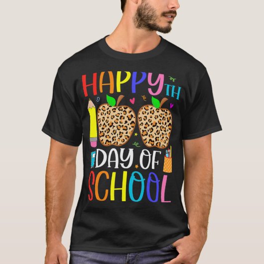 100日のユキヒョウ先生と学生 Tシャツ (正面)