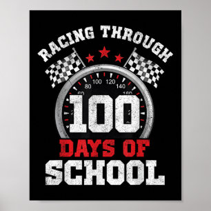 100日のレーシングスクールレースカー100D ポスター