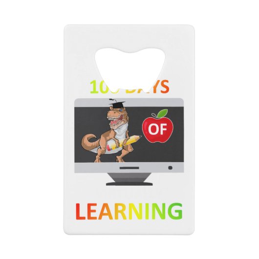 100日の仮想学の学生検疫 クレジットカード栓抜き (正面)