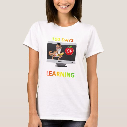 100日の仮想学の学生検疫 Tシャツ (正面)