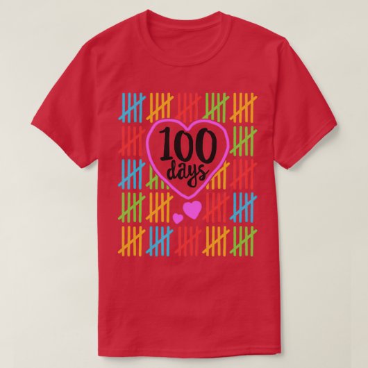 100日の先生女性数Gif Tシャツ (デザイン正面)