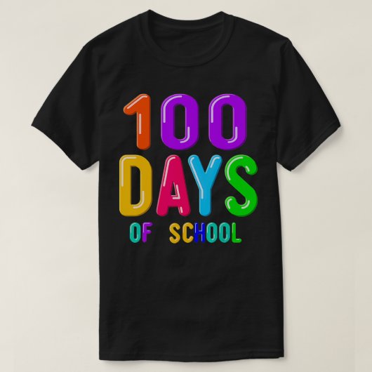 100日の先生学生向けおもしろい Tシャツ (デザイン正面)