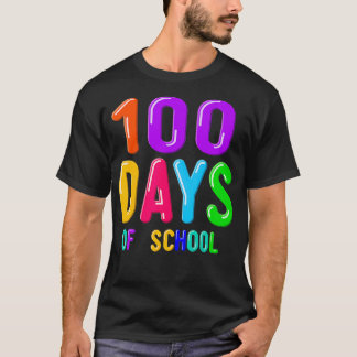 100日の先生学生向けおもしろい Tシャツ