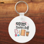 100日の先生物ハッピー100日目 キーホルダー (正面)