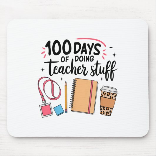 100日の先生物ハッピー100日目 マウスパッド (正面)
