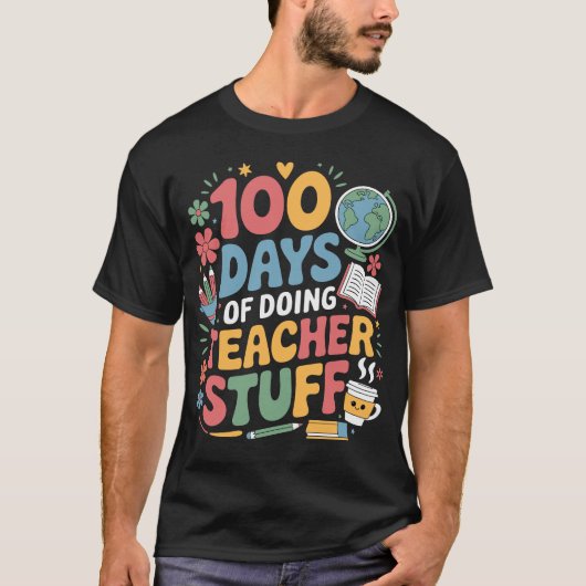 100日の先生物100th Day Of Schoo Tシャツ (正面)