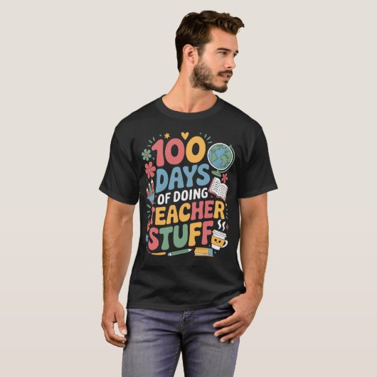 100日の先生物100th Day Of Schoo Tシャツ (正面フル)