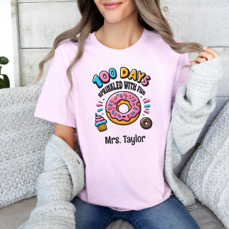 100日の可愛いカラフル先生 Tシャツ