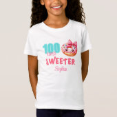 100日の可愛い甘いドーナツの女の子の名前 Tシャツ (正面)