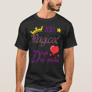 100日の女子王冠100魔法の日 Tシャツ