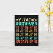 100日の子ども100日目の学校のコスト カード (黄色い花)