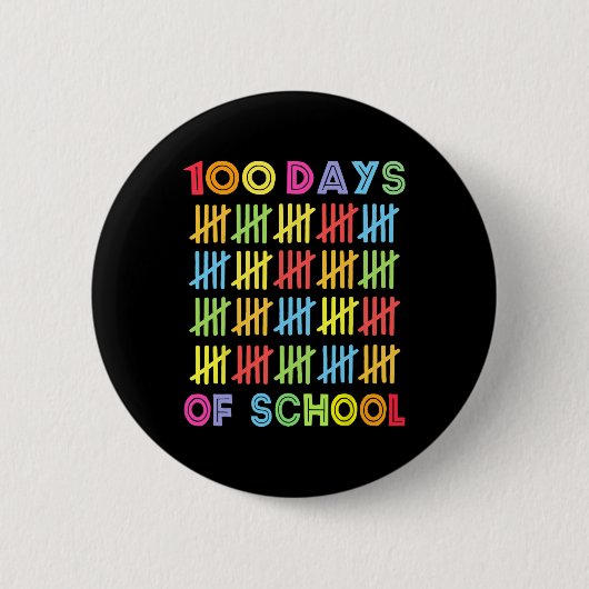 100日の子ども100日目の学校のコスト 缶バッジ (正面)