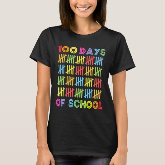 100日の子ども100日目の学校のコスト Tシャツ (正面)