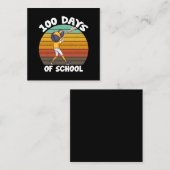 100日の子ども100日目の野球 スクエア名刺 (正面/裏面)