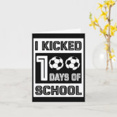 100日の学校おもしろい100日サッカー用 カード (黄色い花)