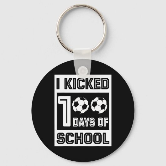 100日の学校おもしろい100日サッカー用 キーホルダー (正面)