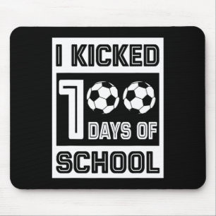 100日の学校おもしろい100日サッカー用 マウスパッド
