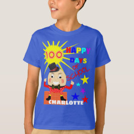 100日の学校おもしろいHumpty Dumpty パーソナライズされた Tシャツ