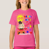 100日の学校おもしろいHumpty Dumpty パーソナライズされた Tシャツ (正面)