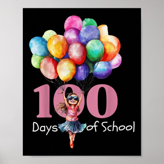 100日の学校お祝い衣装キッズ，女の子 ポスター (正面)
