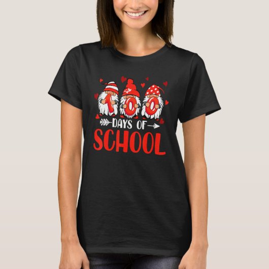 100日の学校かわいい格言100日目先生S Tシャツ (正面)