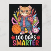 100日の学校かわいい猫の子猫ガールズキッズ2025 ポストカード (正面)