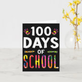 100日の学校ことわざかわいいチーム甘い カード (黄色い花)